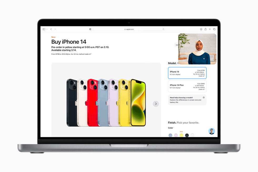 Apple’s “Shop with a Specialist” feature